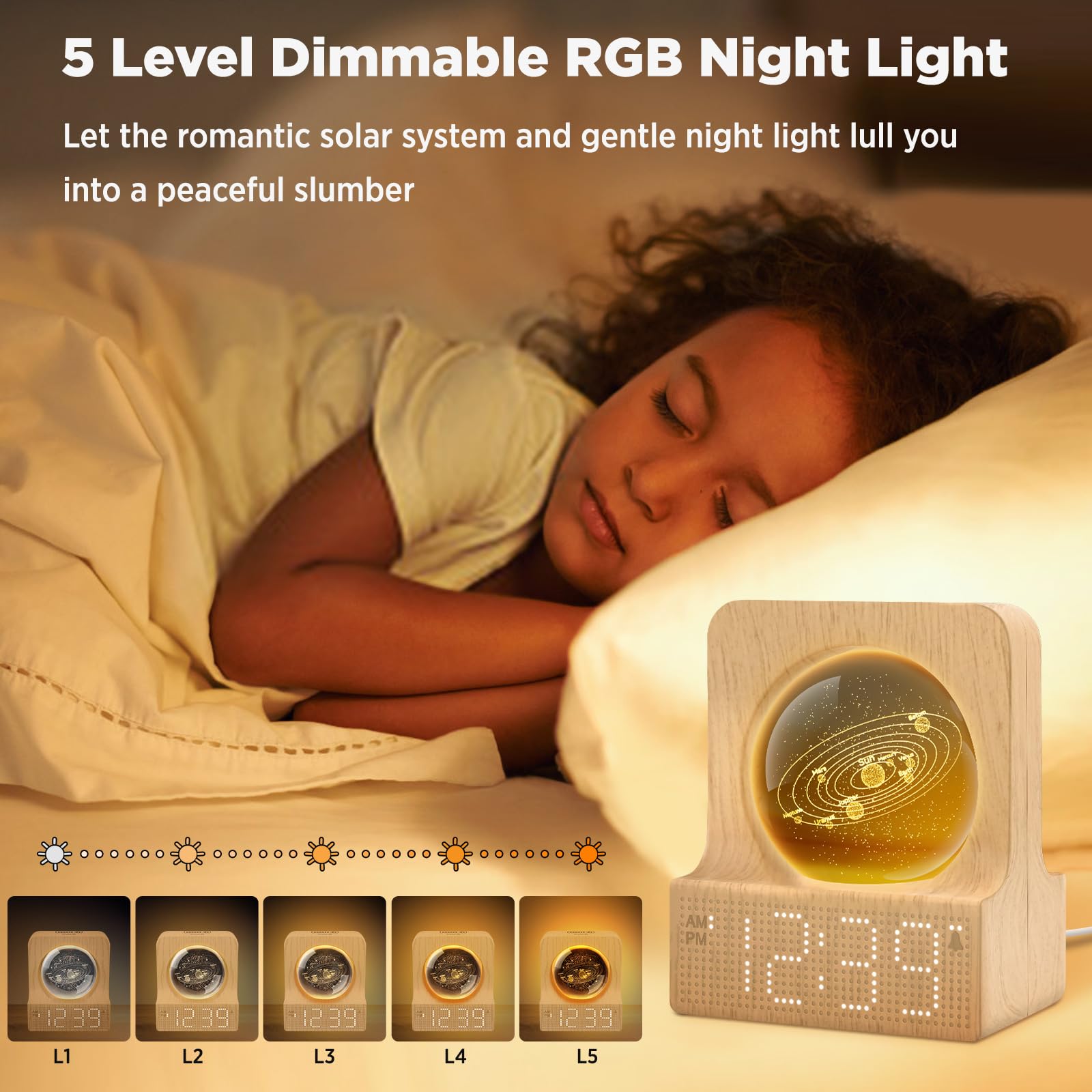 DreamSky rotatable solar system ball adds engaging galaxy decor on desks.