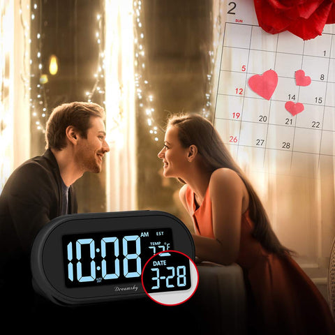 DreamSky alarm clock offers ascending alarm and snooze for gentle wake-ups.