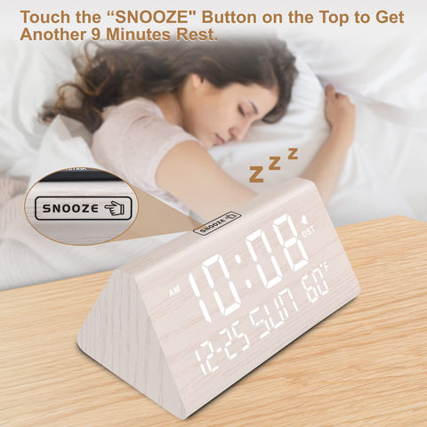 DreamSky top snooze button offers quick extra sleep.