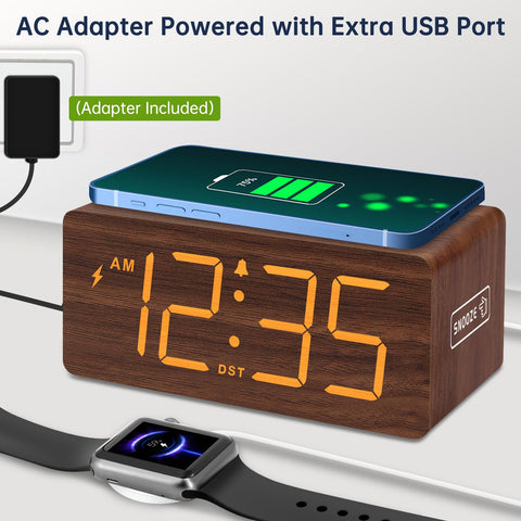 DreamSky clock includes an extra USB port to charge a second device.