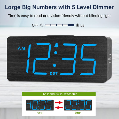 DreamSky clock with extra USB port to charge devices overnight