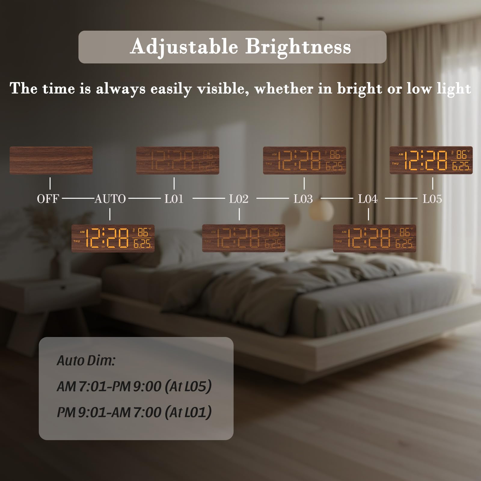 DreamSky clock auto DST adjusts time for hassle-free setup