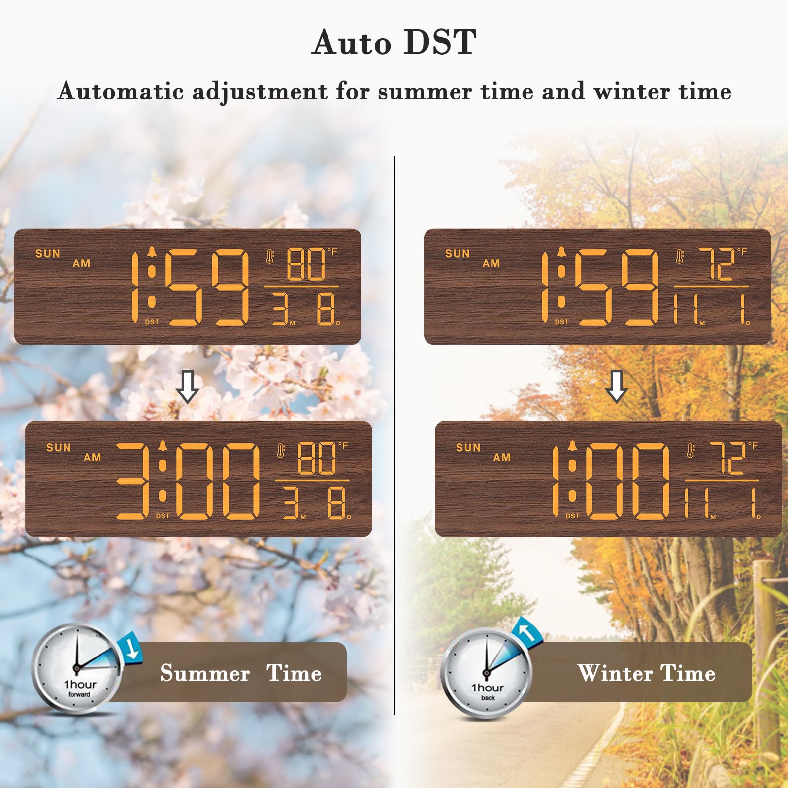 DreamSky clock dimmer brightness control for comfortable viewing
