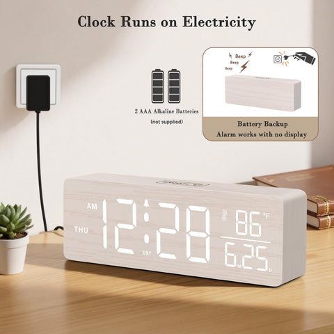 DreamSky alarm clock offers 105db volume with 9-minute snooze for flexible mornings
