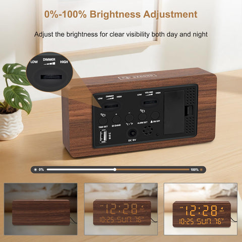 DreamSky clock auto DST keeps accurate time without manual resets.