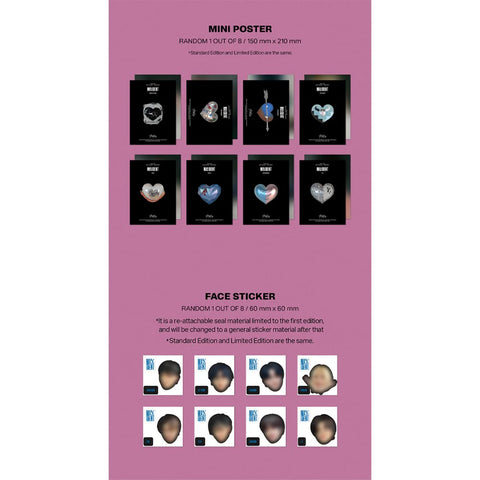 DREAMUS Stray Kids MAXIDENT Heart ver Black mini poster for dorm room decor