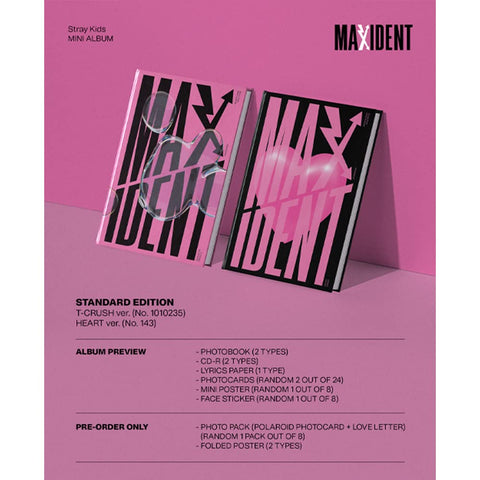 DREAMUS Stray Kids MAXIDENT Heart ver Black photo book for collectible imagery