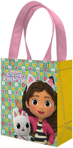 DreamWorks Gabby's Dollhouse tote bags – in use at party table as favors.