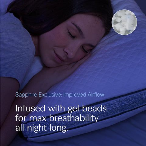 DreamyBlue Sapphire Pillow includes bonus fill bag for easy customization.
