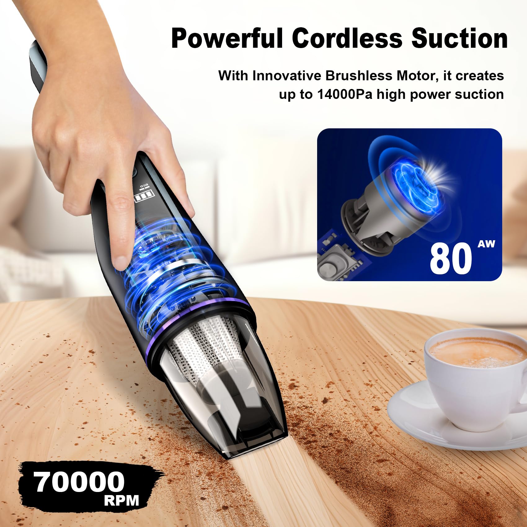 DRECELL 2-in-1 cleaning tool for crevices and surfaces
