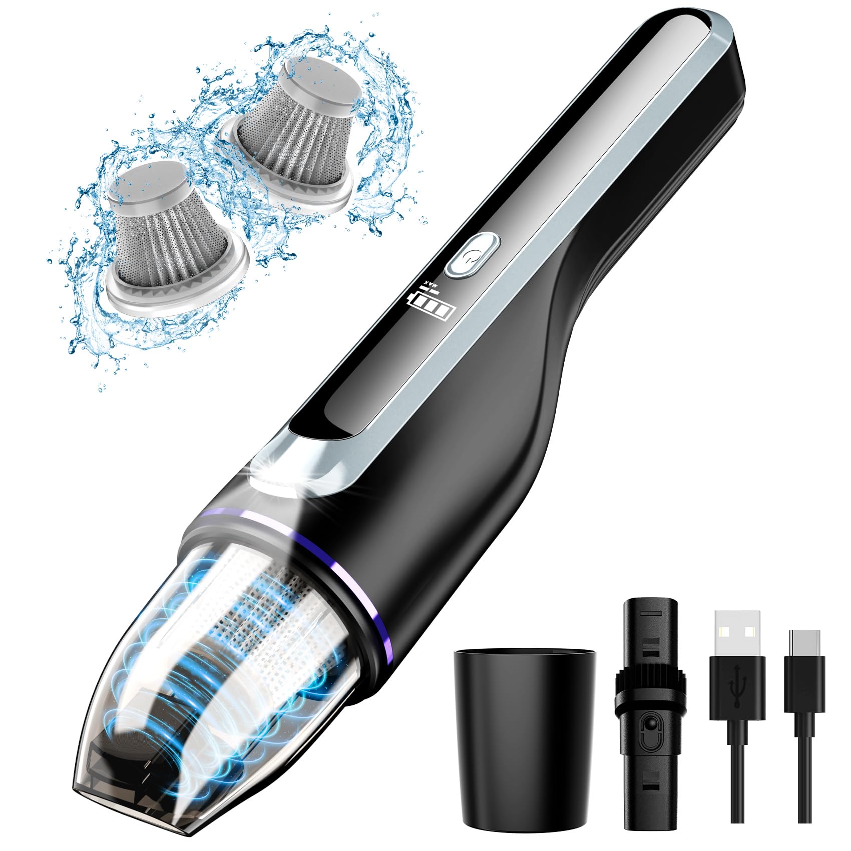 DRECELL handheld vacuum shows off its lightweight design for easy car and home cleaning