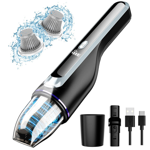DRECELL handheld vacuum shows off its lightweight design for easy car and home cleaning