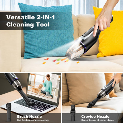 DRECELL LED light illuminates dark corners during cleaning
