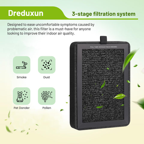 Dreduxun tool-free installation demonstrated on Levoit purifier