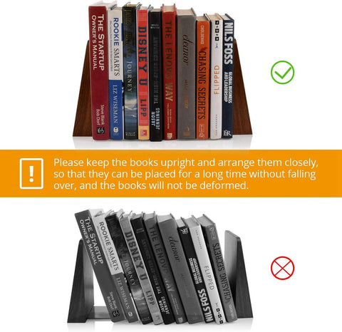 DRELIFAM non-slip pads keep books upright on smooth shelves.