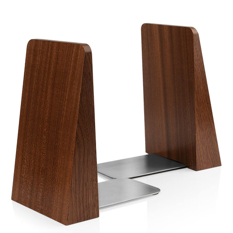 DRELIFAM wood handmade bookends providing stable support for heavy volumes.