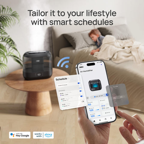 Dreo app and voice control for easy mist management