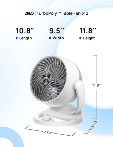 Dreo desk fan ideal for dorm rooms, offices, and kitchens.