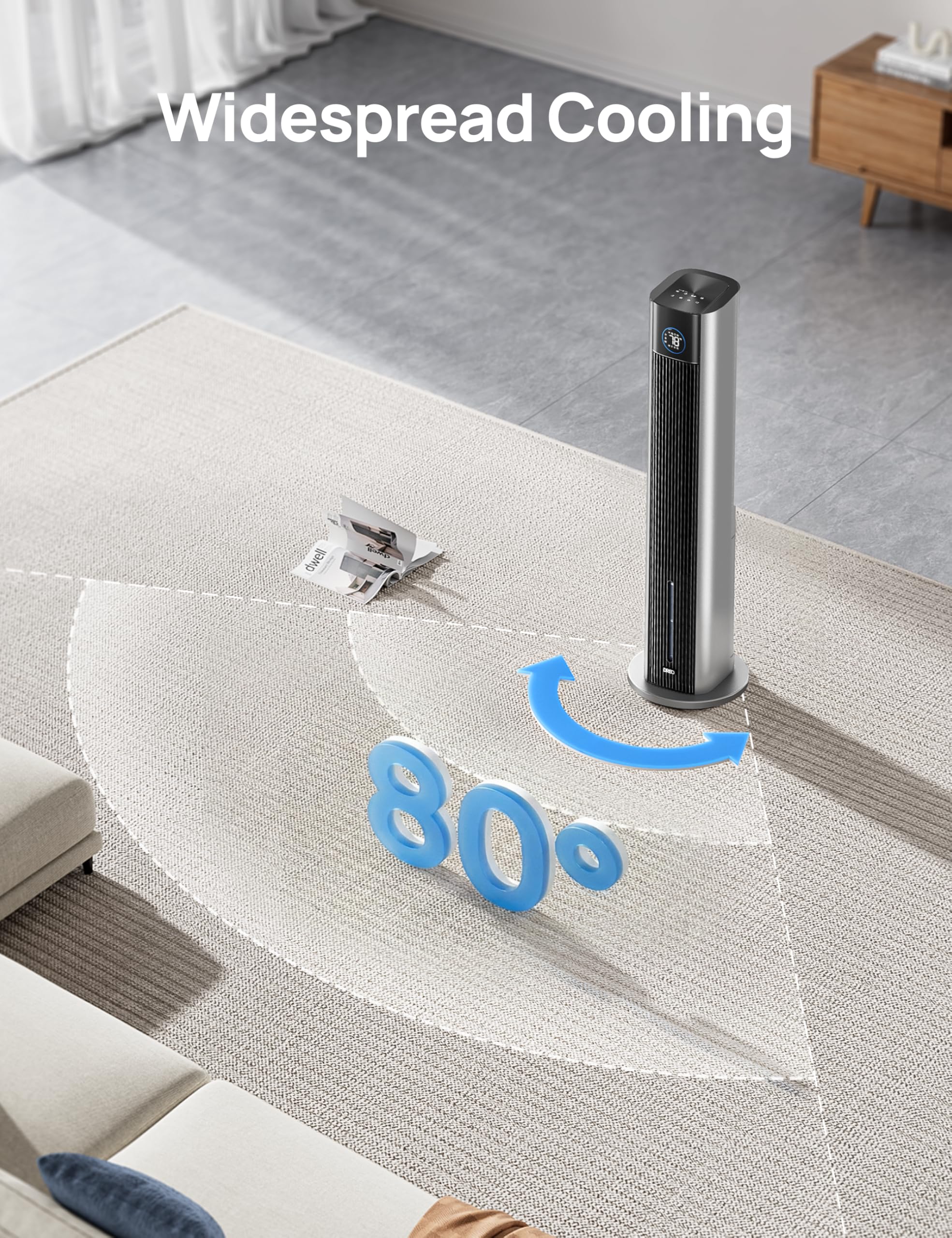 DREO easy cleaning design shows accessible components for maintenance