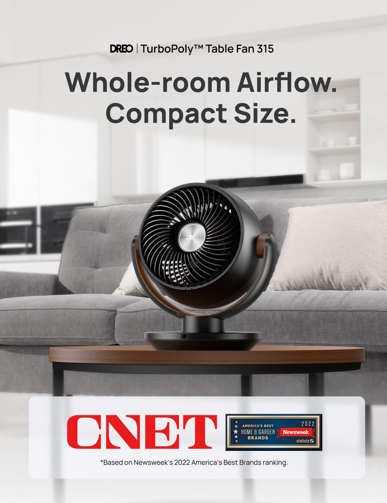 DREO fan reaches up to 65 feet for whole‑room cooling