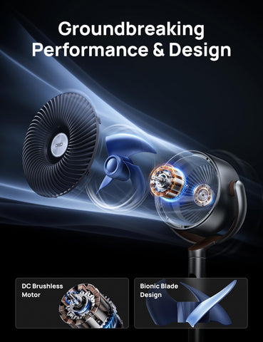 DREO fan with 8 speeds offers customizable airflow.