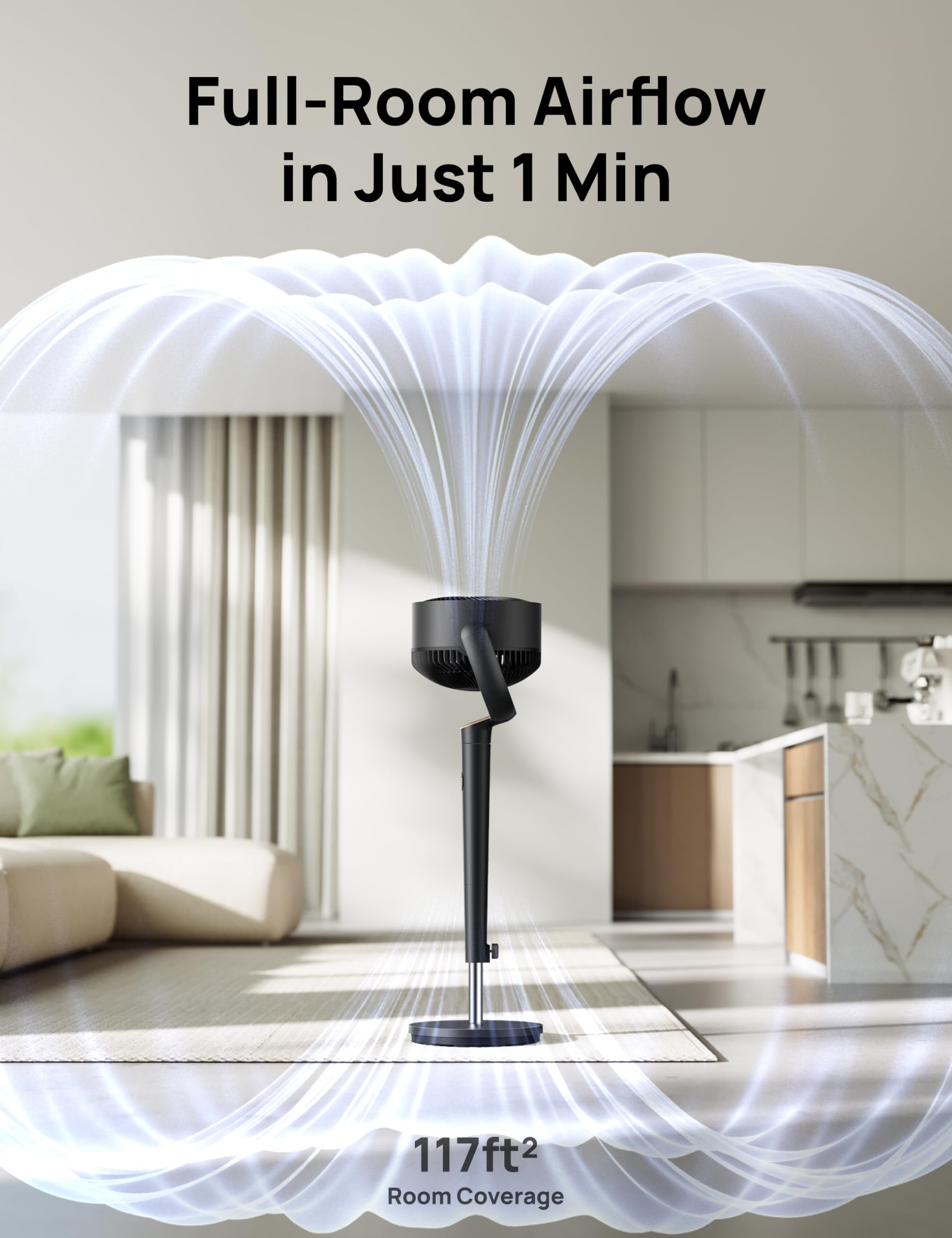 DREO timer set to 9 hours for scheduled airflow