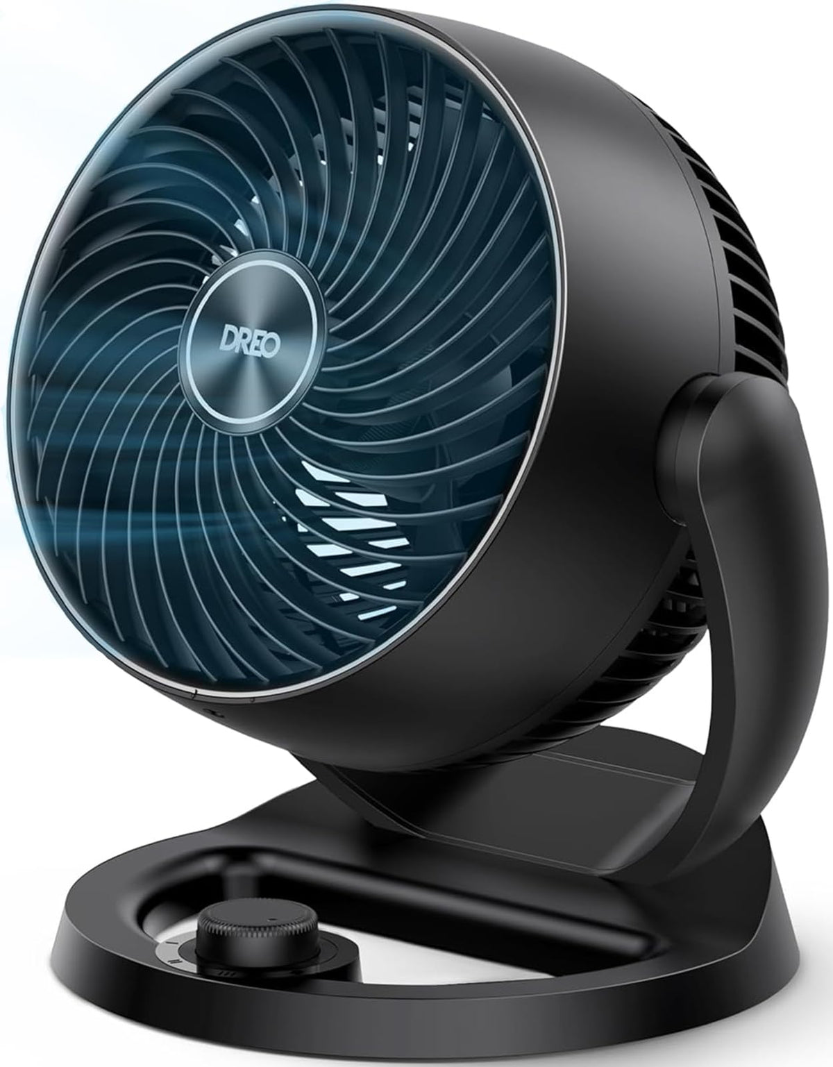 DREO fan bedroom 12-inch compact model delivering even cooling across a small room.