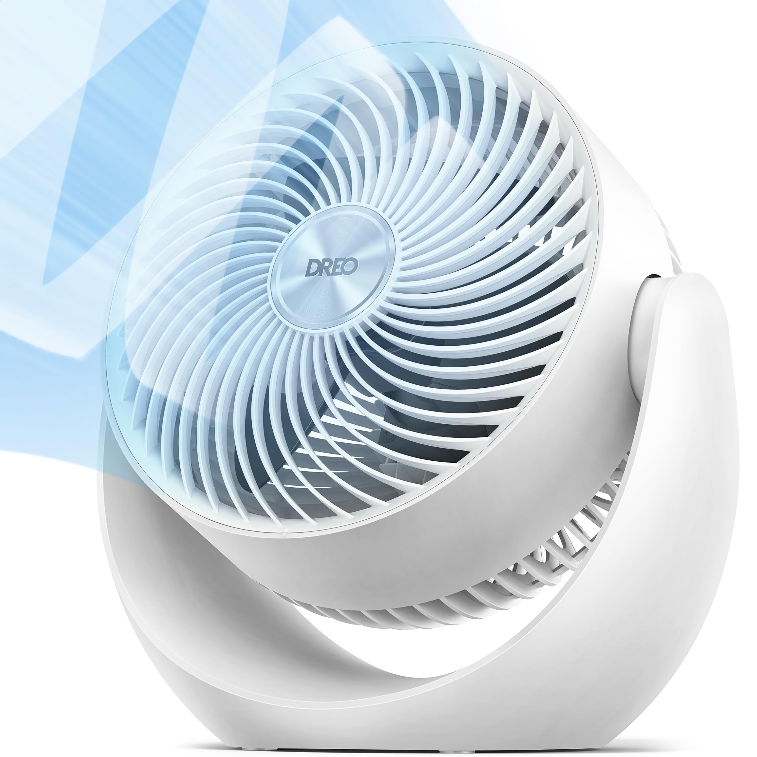 DREO Fan for full-room circulation delivering rapid airflow across the space