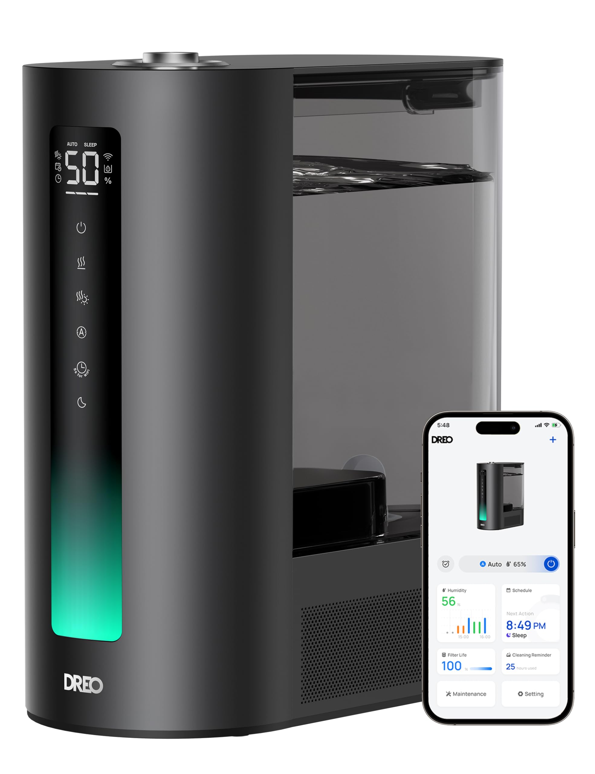 DREO HM713S 6L tank shows long-lasting humidification for large rooms