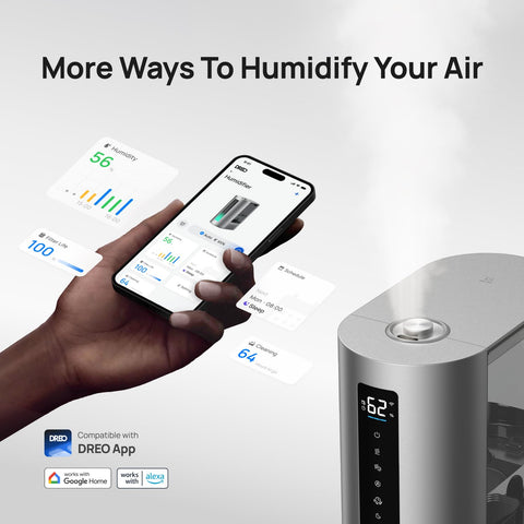 DREO HM713S cool-mist dispersing even humidity across a spacious living area