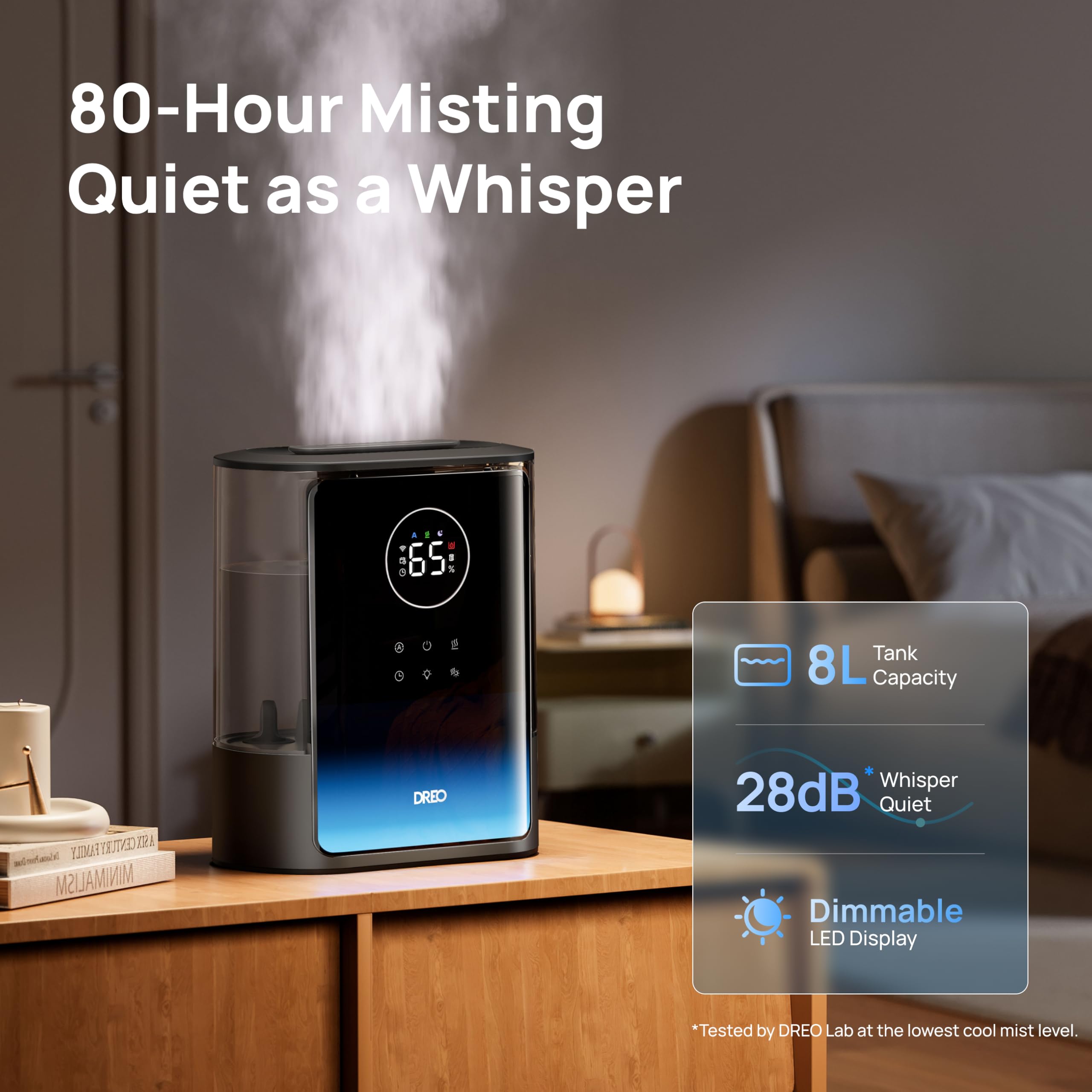 DREO HM717S quiet operation supports sleep and work.