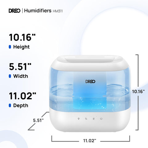 DREO humidifier ambient night light enhances sleep ambiance
