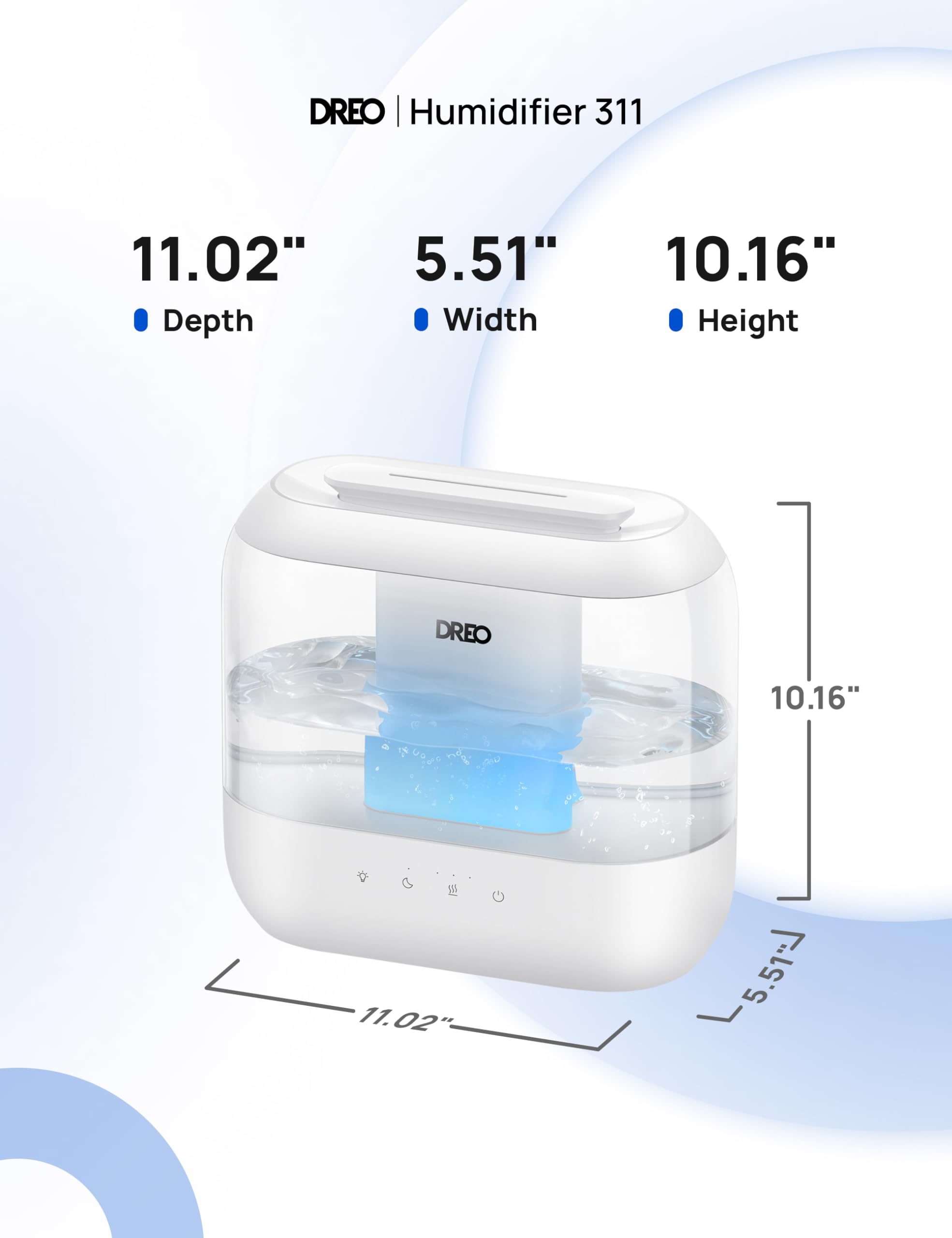 Dreo nursery and plant-friendly humidifier delivering steady moisture.
