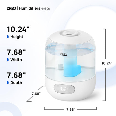 DREO baby and nursery-friendly humidifier supports comfortable, breathable air.