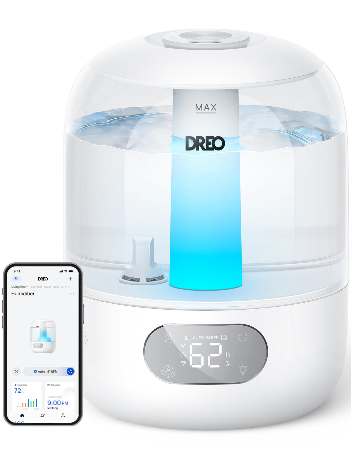 DREO humidifier control via app and Alexa for remote management