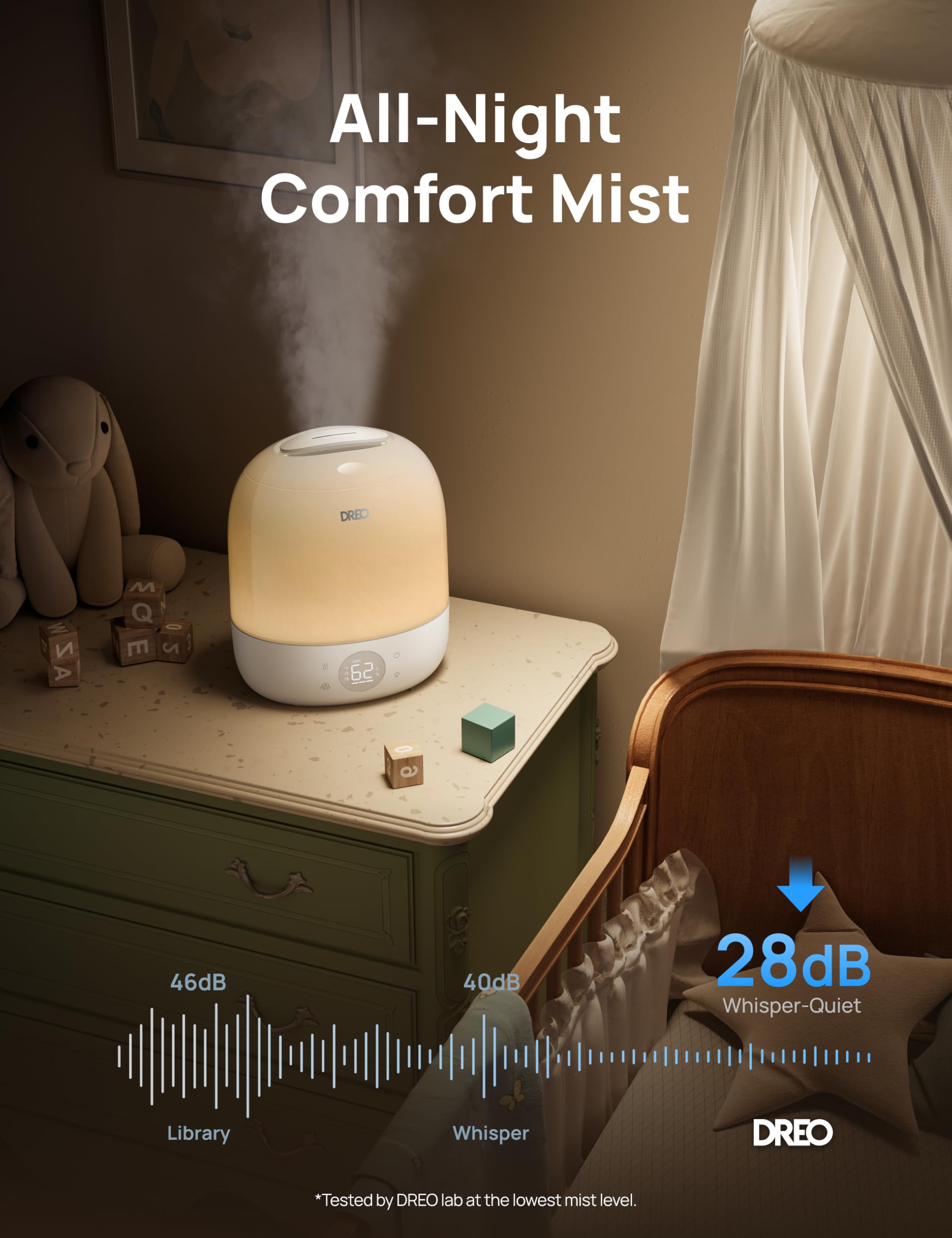 DREO HM409S sleep trainer aids baby and toddler bedtime routines.