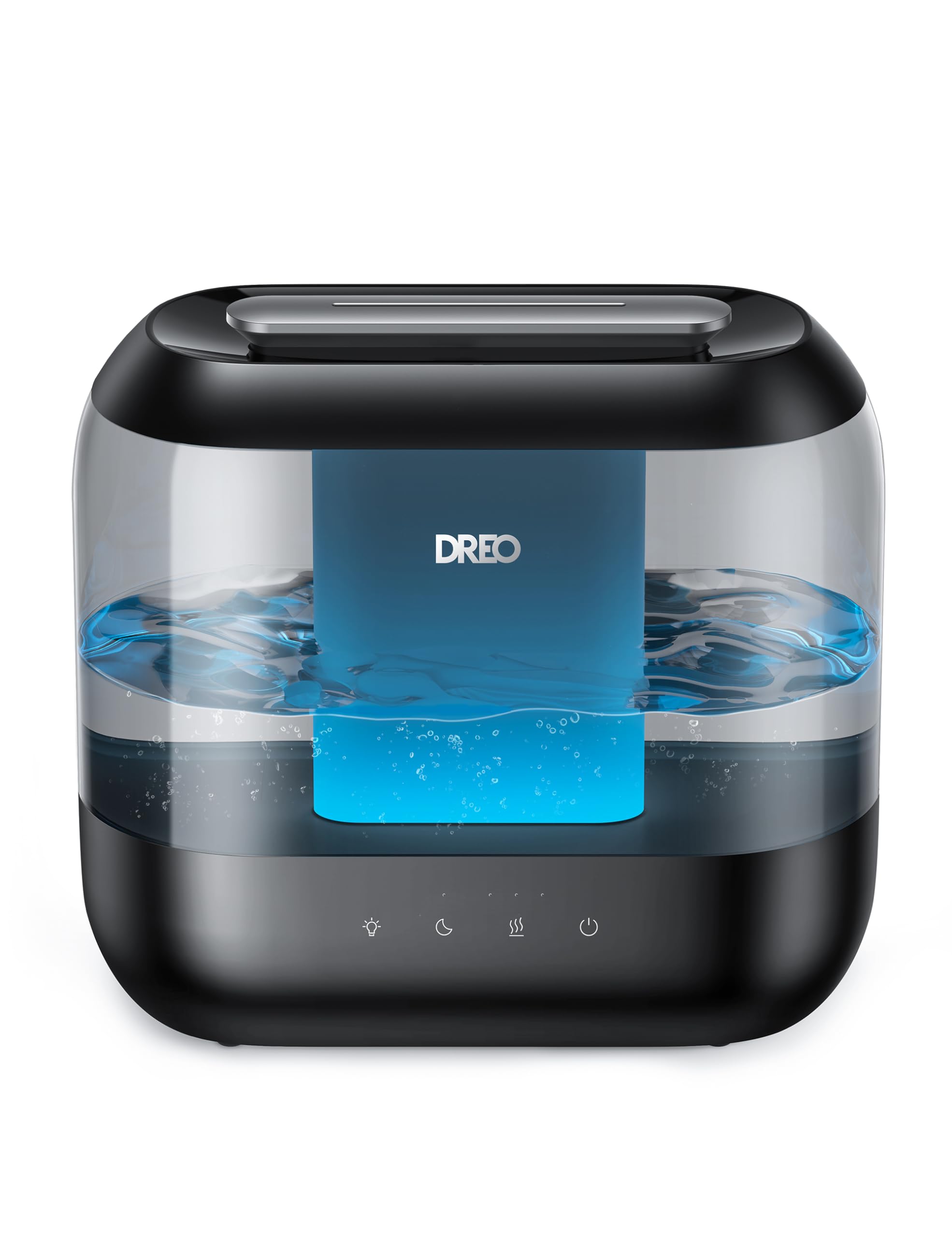 DREO humidifier top-fill design for easy refilling and clean operation.