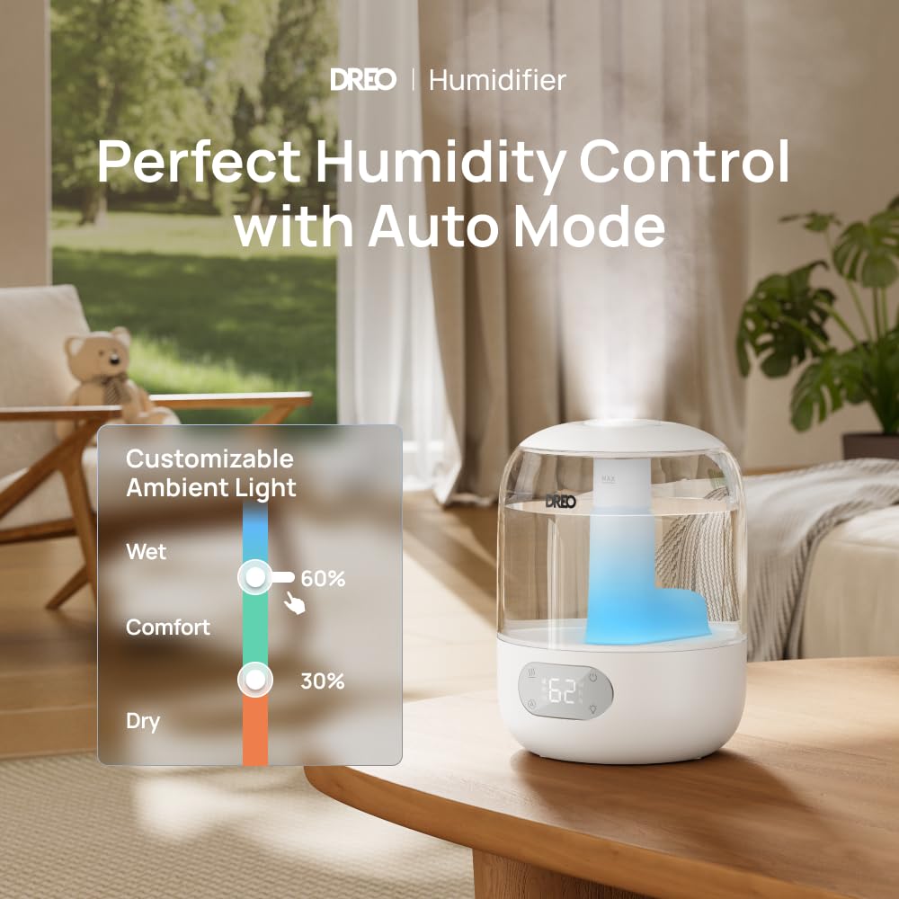 DREO humidifier top-fill design for easy refills