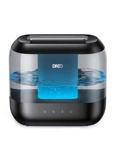DREO humidifier top-fill design for easy refilling and clean operation.