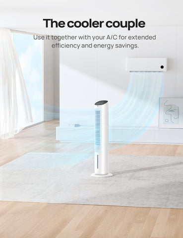 DREO removable water tank simplifies refills and maintenance.
