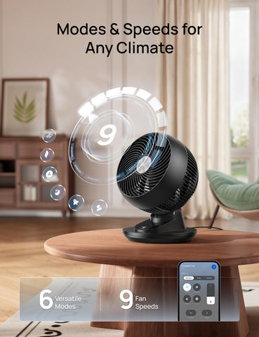 DREO app-controlled smart fan enables remote operation.