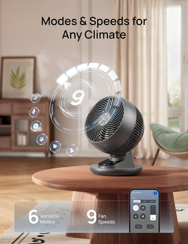 DREO Smart Fan Quiet operation at 20 dB for restful nights.