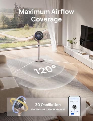 DREO floorstanding 40-inch design provides powerful airflow for larger bedrooms.
