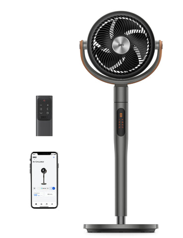 DREO Smart Fan with omni-directional oscillation spreading airflow evenly