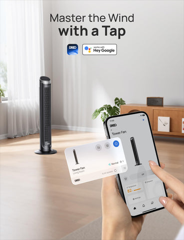 DREO Alexa compatibility shows voice control for hands free comfort