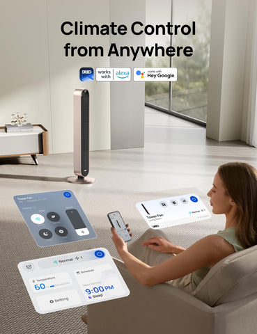 DREO removable back grill view enabling quick cleaning