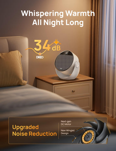 DREO space heater ideal for the office to stay focused and warm
