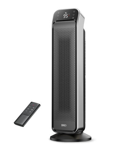 DREO 25-inch space heater heat outlet delivers rapid warmth for large rooms