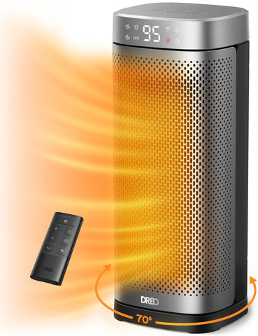 DREO Space Heater front view delivering quick warmth to cold rooms