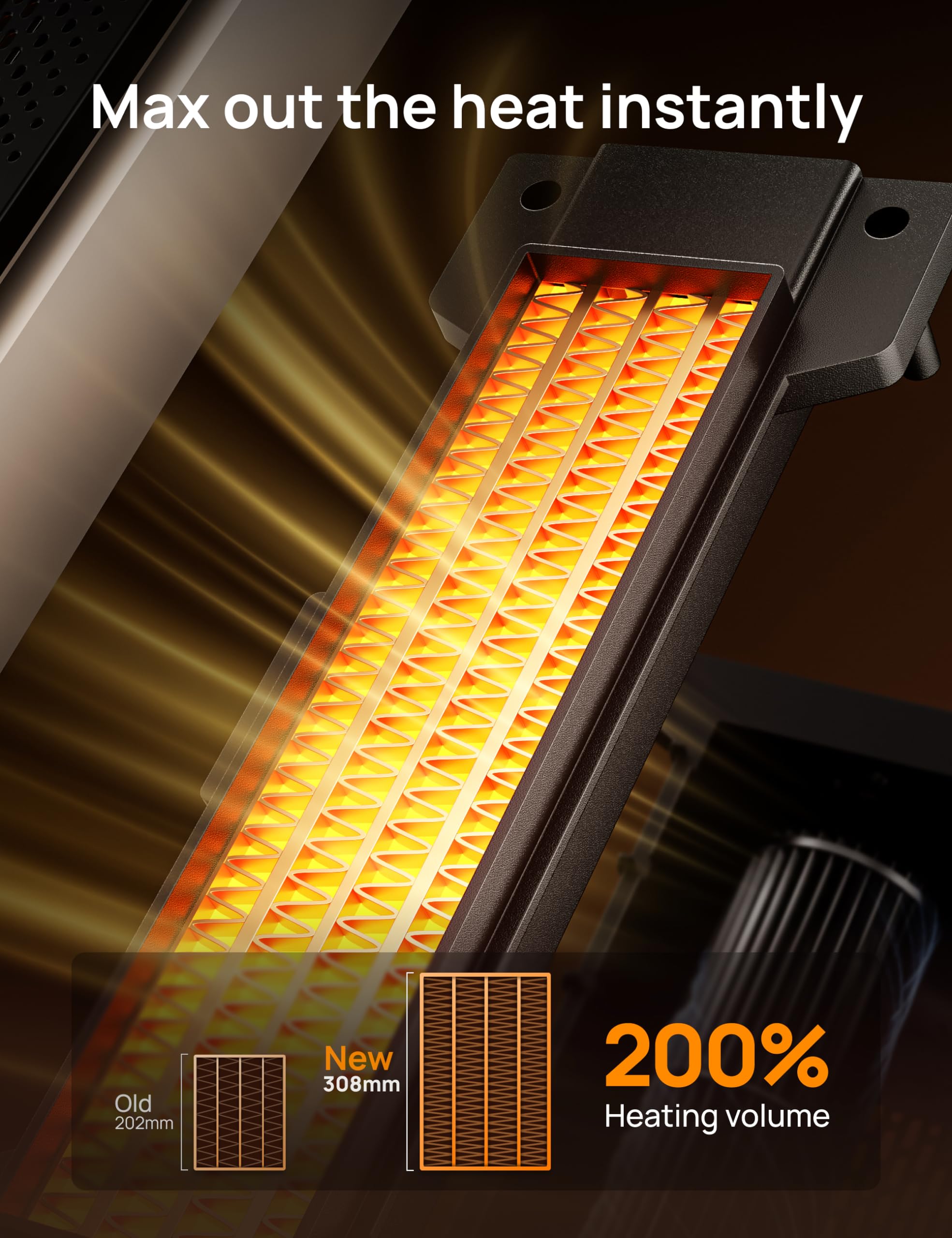 DREO quiet operation space heater runs at about 25 dB for undisturbed sleep